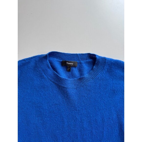 THEORY Karenia L Royal Blue 100% Cashmere Knit Oversized Sweater, Size P/S - Picture 13 of 16